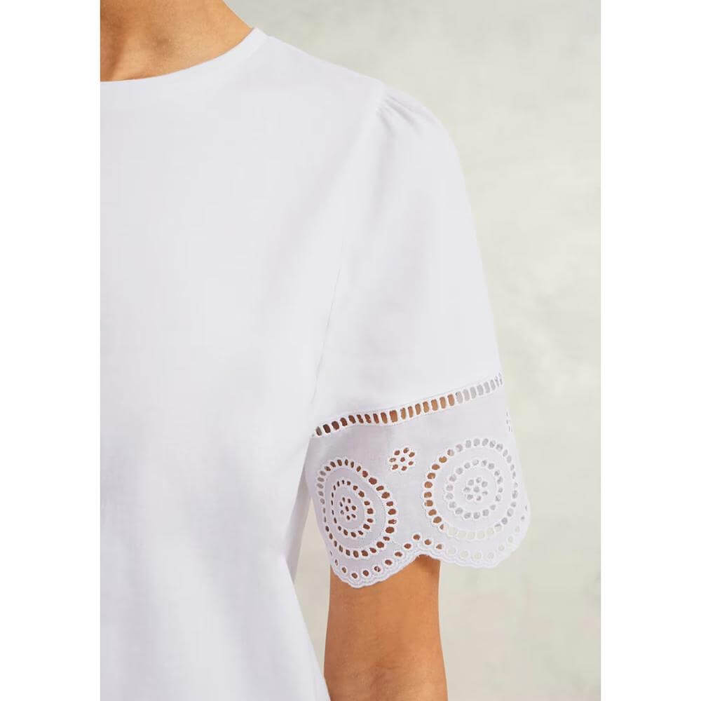 ホブズ HOBBS THEA BRODERIE TOP （WHITE） Buy Hobbs White Thea Broderie 100% Cotton Top from Next USA